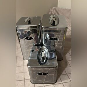 Vintage Duro by of Hamilton, Canada canisters stainless steel